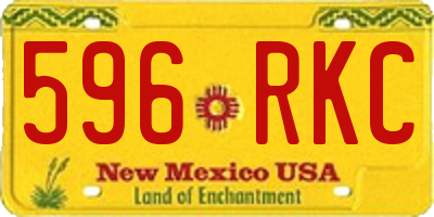 NM license plate 596RKC