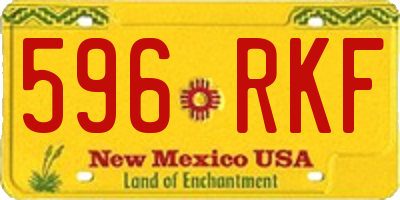 NM license plate 596RKF