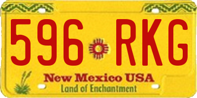 NM license plate 596RKG