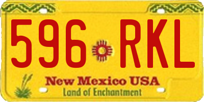 NM license plate 596RKL