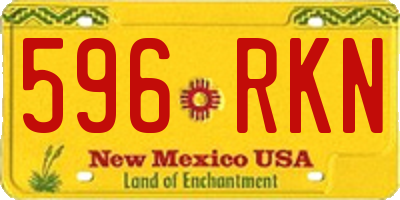 NM license plate 596RKN