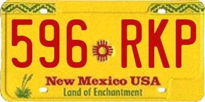 NM license plate 596RKP
