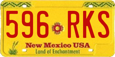 NM license plate 596RKS