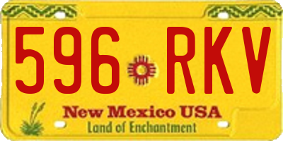 NM license plate 596RKV