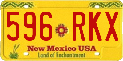 NM license plate 596RKX