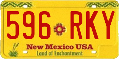 NM license plate 596RKY