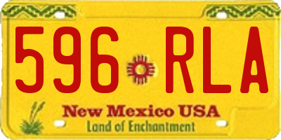 NM license plate 596RLA