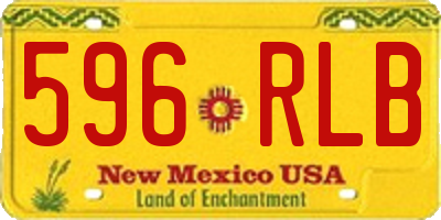 NM license plate 596RLB