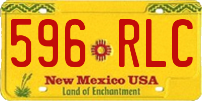 NM license plate 596RLC