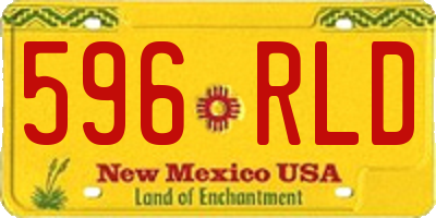 NM license plate 596RLD