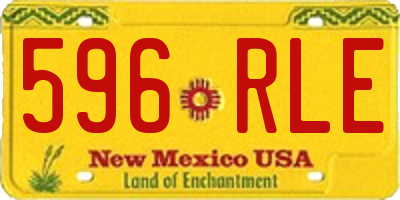 NM license plate 596RLE