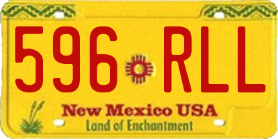 NM license plate 596RLL