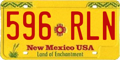 NM license plate 596RLN