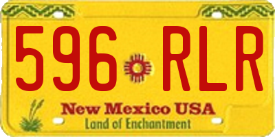 NM license plate 596RLR