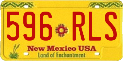 NM license plate 596RLS