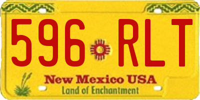 NM license plate 596RLT