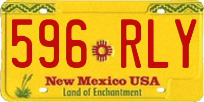 NM license plate 596RLY