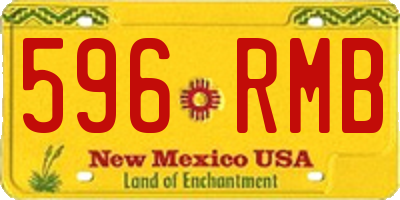 NM license plate 596RMB