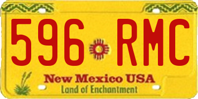 NM license plate 596RMC