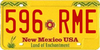 NM license plate 596RME