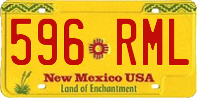 NM license plate 596RML