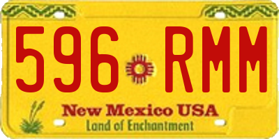 NM license plate 596RMM