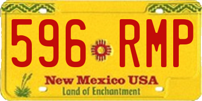 NM license plate 596RMP