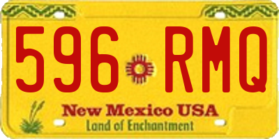 NM license plate 596RMQ