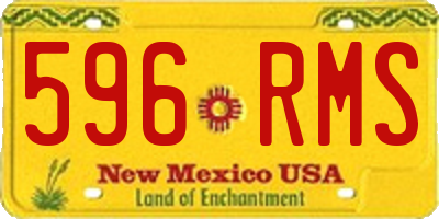NM license plate 596RMS
