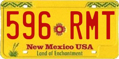NM license plate 596RMT