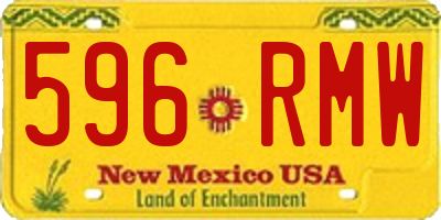 NM license plate 596RMW
