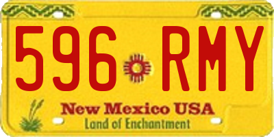 NM license plate 596RMY