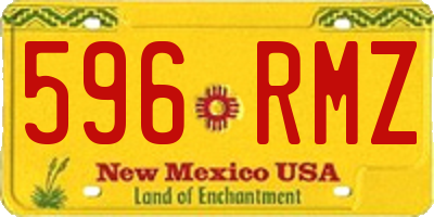 NM license plate 596RMZ
