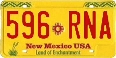 NM license plate 596RNA