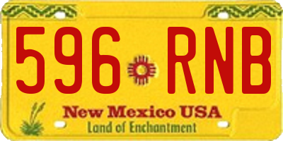 NM license plate 596RNB