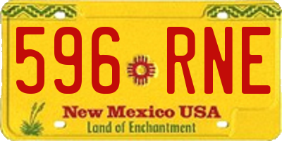 NM license plate 596RNE