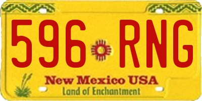 NM license plate 596RNG