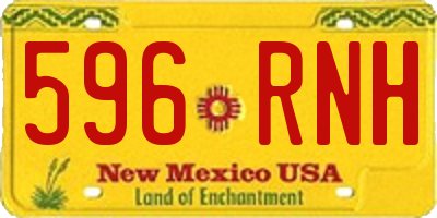 NM license plate 596RNH