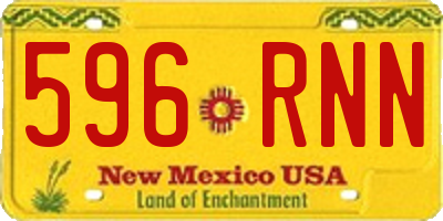 NM license plate 596RNN