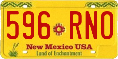 NM license plate 596RNO