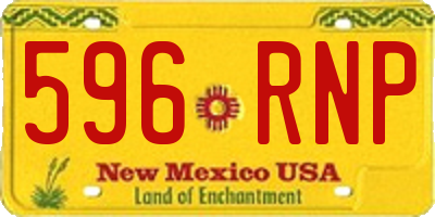 NM license plate 596RNP