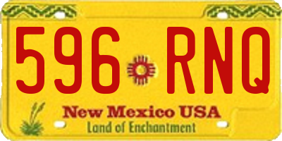 NM license plate 596RNQ