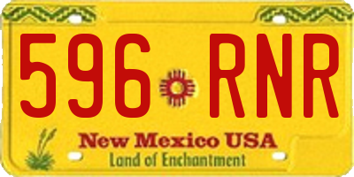 NM license plate 596RNR