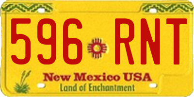 NM license plate 596RNT