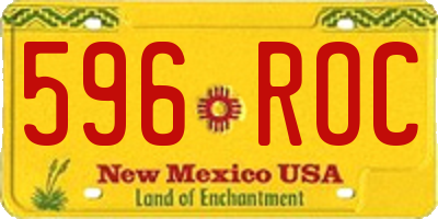 NM license plate 596ROC