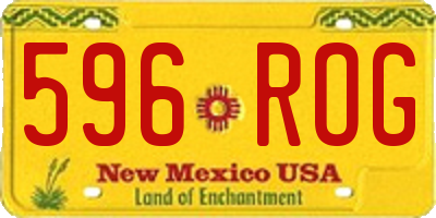 NM license plate 596ROG