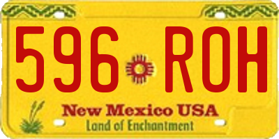 NM license plate 596ROH
