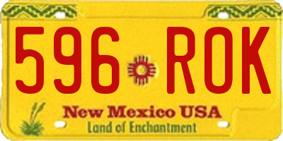 NM license plate 596ROK