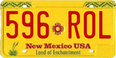 NM license plate 596ROL