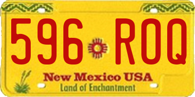 NM license plate 596ROQ